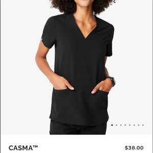 Figs Casma Three Pocket Top XS Black